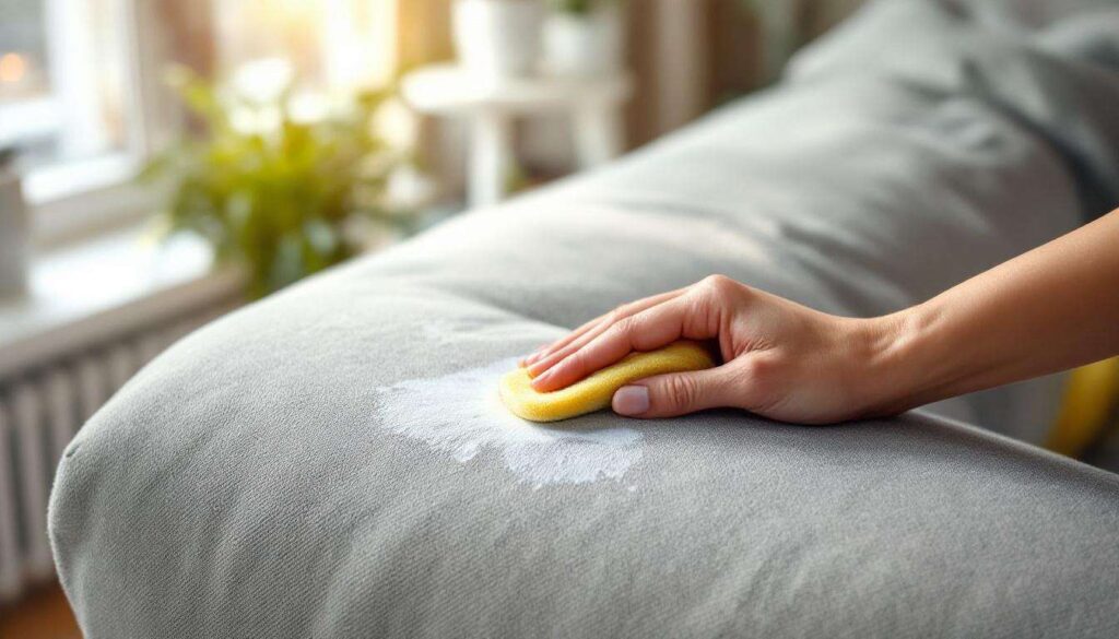 Plamy na tapicerce znikają w minuty: domowy sposób z płynem do naczyń i sodą