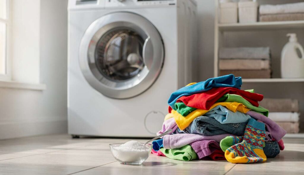 Dlaczego łyżeczka soli w pralce sprawia, że kolorowe ubrania nie farbują białych