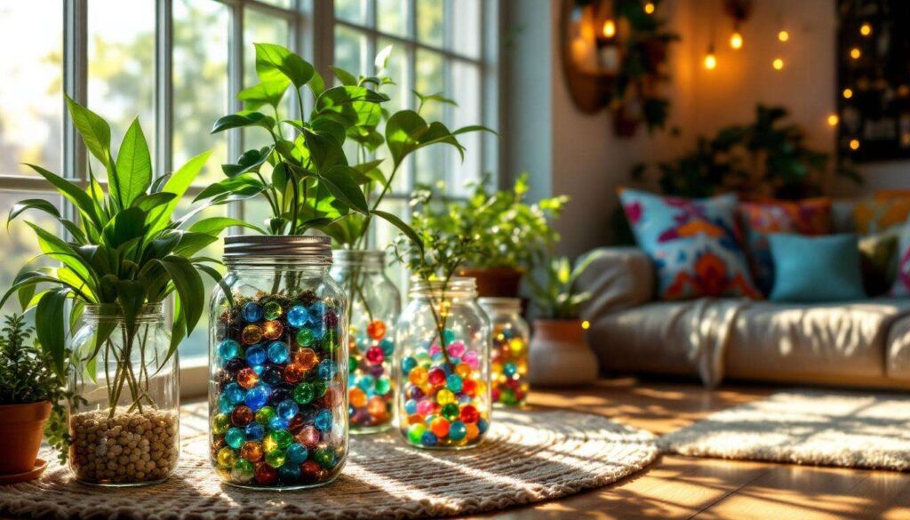Szklane słoiki nie tylko na kwiaty: kreatywne pomysły, które odmieniają salon
