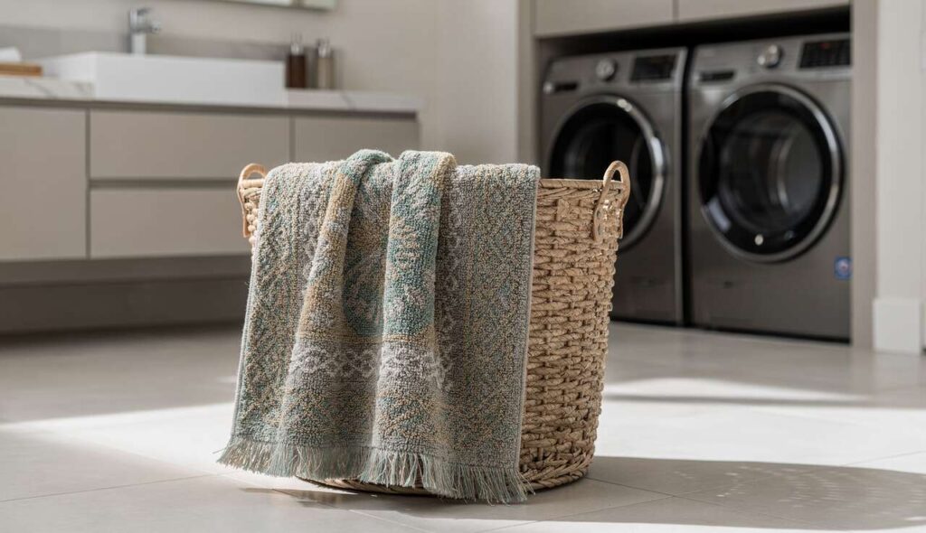 Dywanów z łazienki nie wolno prać z resztą prania: eksperci wyjaśniają dlaczego