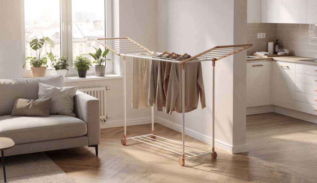 Niewidoczna suszarka na pranie: rozwiązanie z Niemiec, które podbija polskie mieszkania