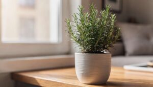 Rozmaryn w doniczce na parapecie: dlaczego projektanci wnętrz polecają go zamiast świeczek