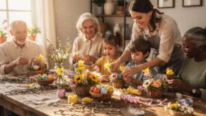 Wielkanocne DIY z dziećmi: florystka pokazuje, jak zrobić stroik w 10 minut za 15 zł