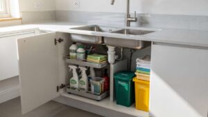 Szafka pod zlewem: organizatorka przestrzeni pokazuje trik, który zmienia wszystko