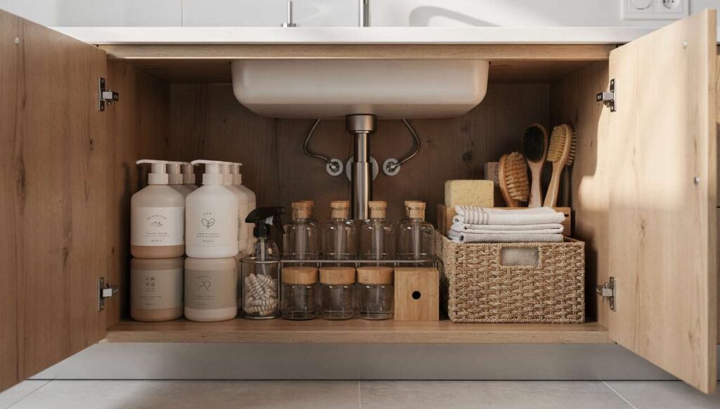 Szafka pod zlewozmywakiem: organizerka z Gdańska pokazuje układ, który zmienia porządek w kuchni