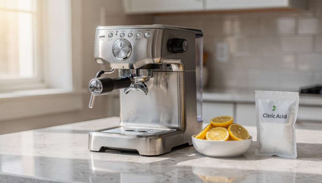 Ekspres do kawy po zimie wymaga jednego cyklu z kwaskiem cytrynowym…