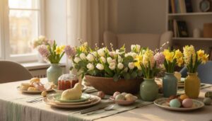 Stół wielkanocny w 15 minut: florystka z Warszawy pokazuje dekorację za 12 zł