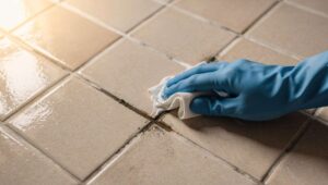 Kwiecień i pleśń na fugach po zimie: wymieszaj sodę z wodą utlenioną, znika w 15 minut!